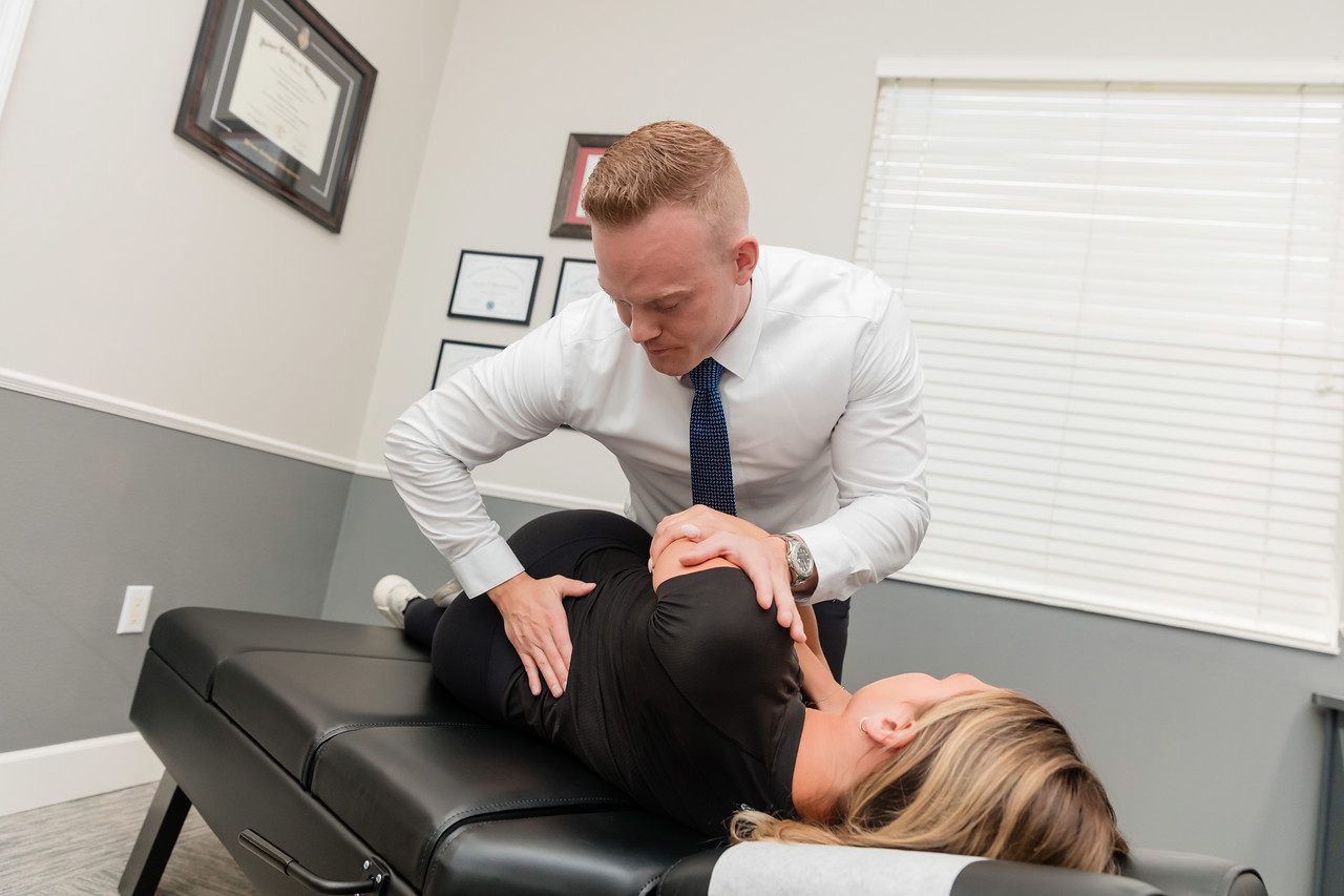 Dr. Jacob Henricksen treating patient hip pain